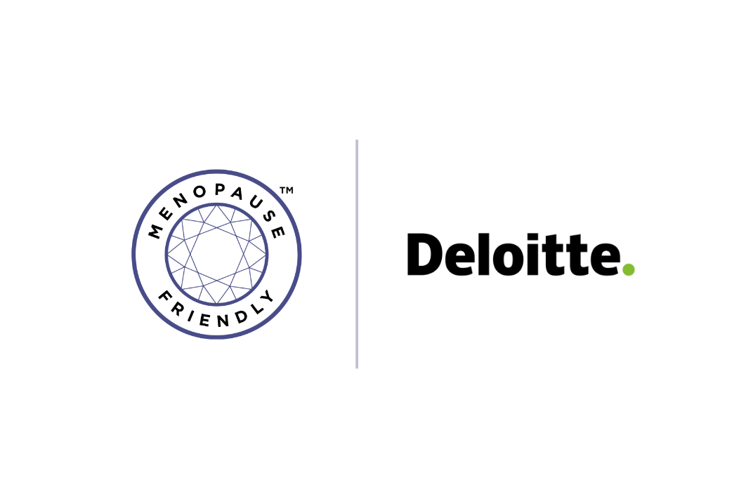 Logo of Menopause Friendly and Deloitte